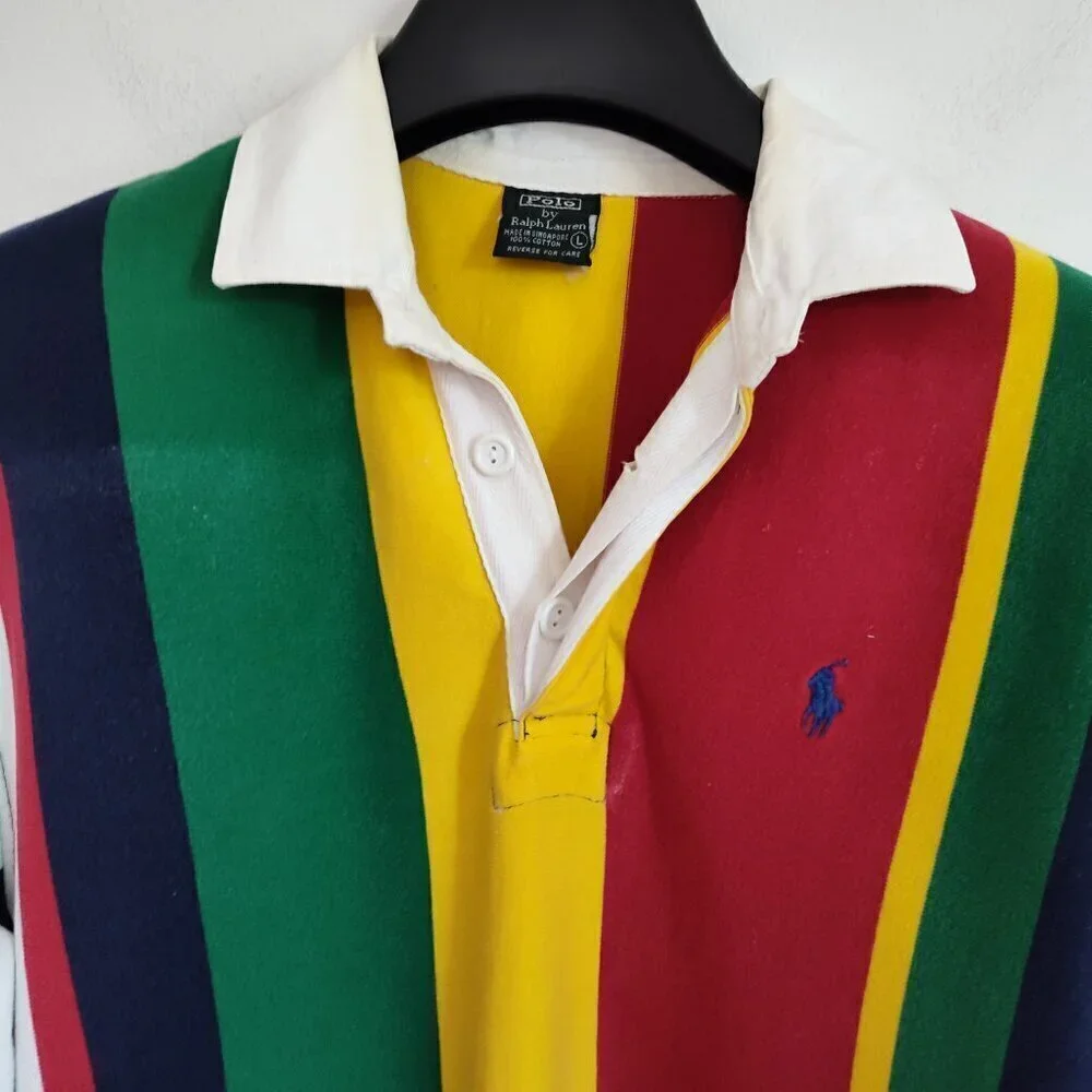 Boys SZ L Vintage Polo Ralph Lauren L/S Polo